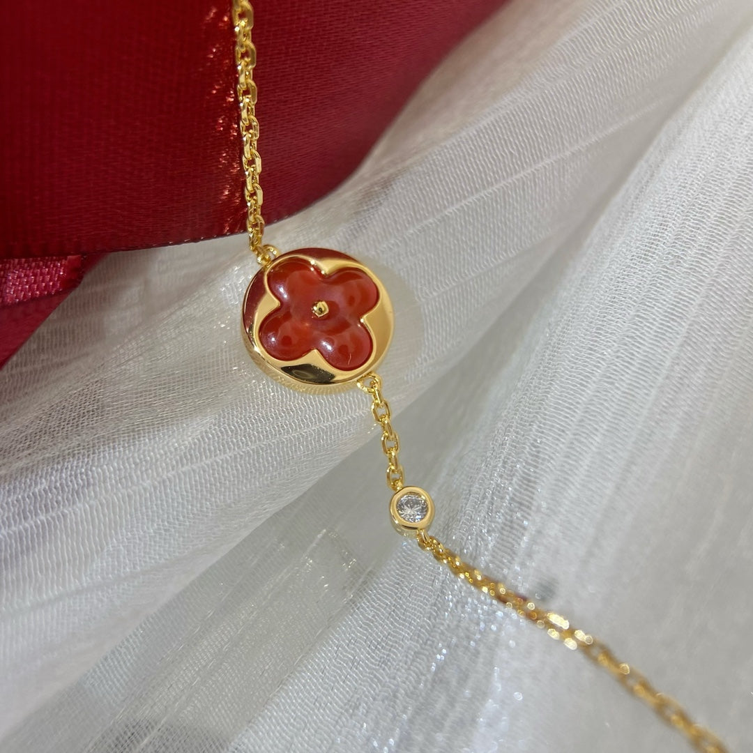 [Vicky]SUN PEDANT CARNELIAN BRACELET