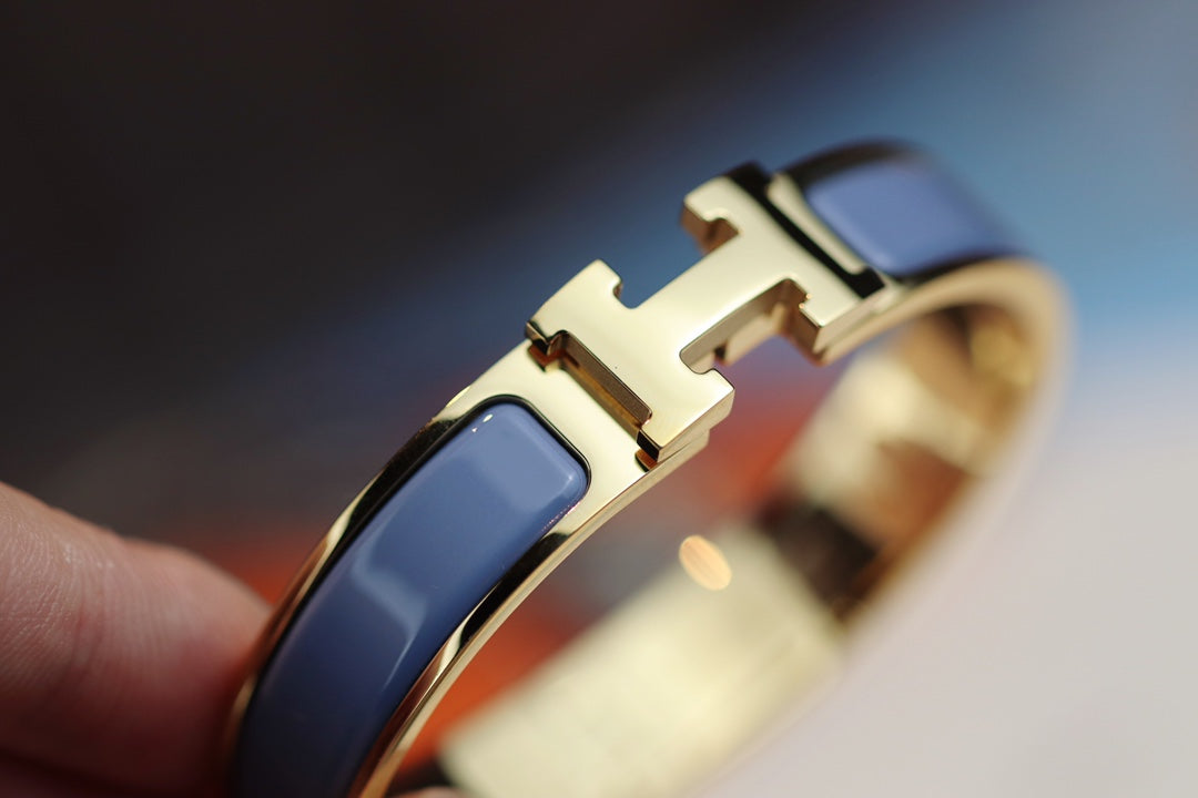 [Vicky]H BRACELET 12MM BLUE GRAY