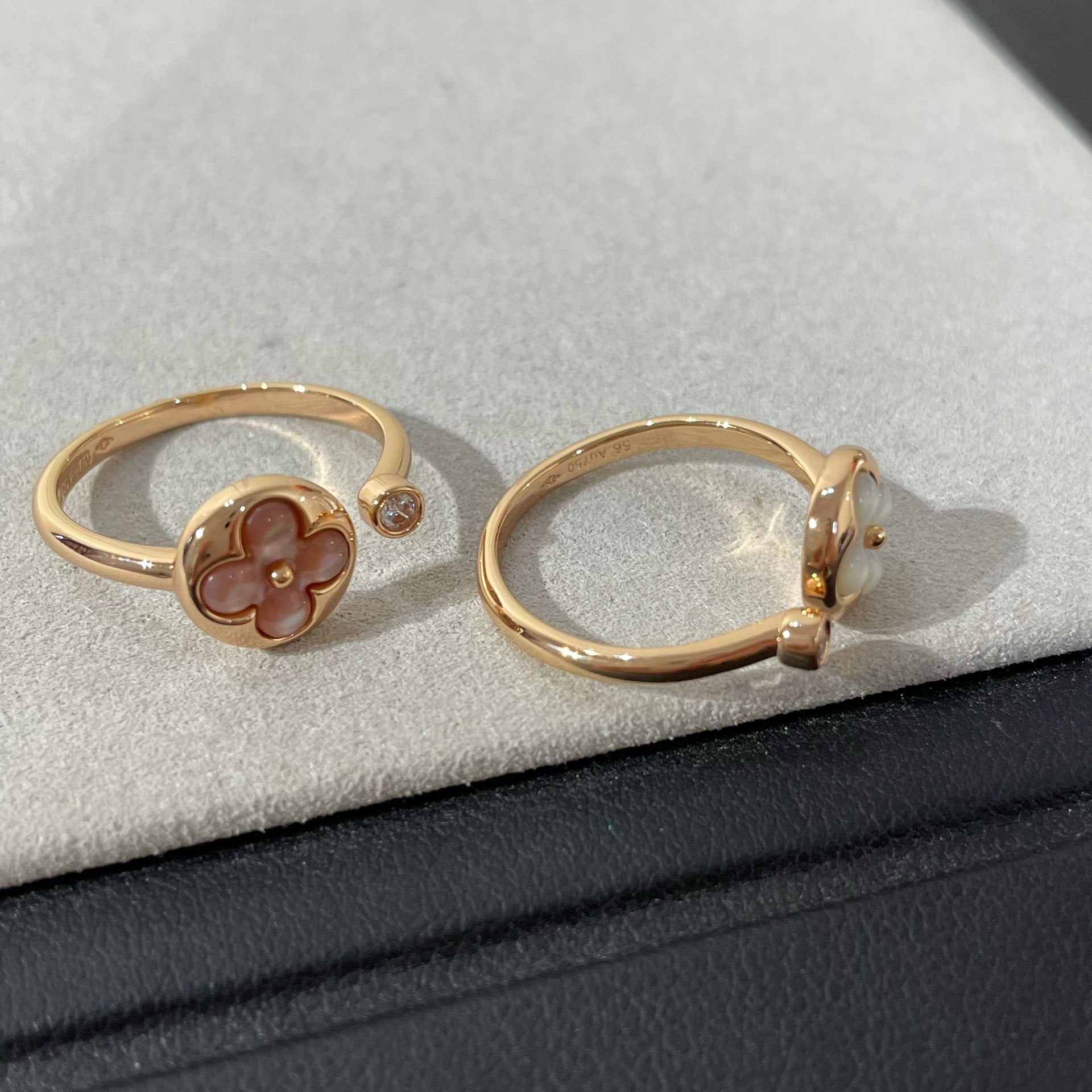 [Vicky]SUN 1 DIAMOND PINK MOP RING