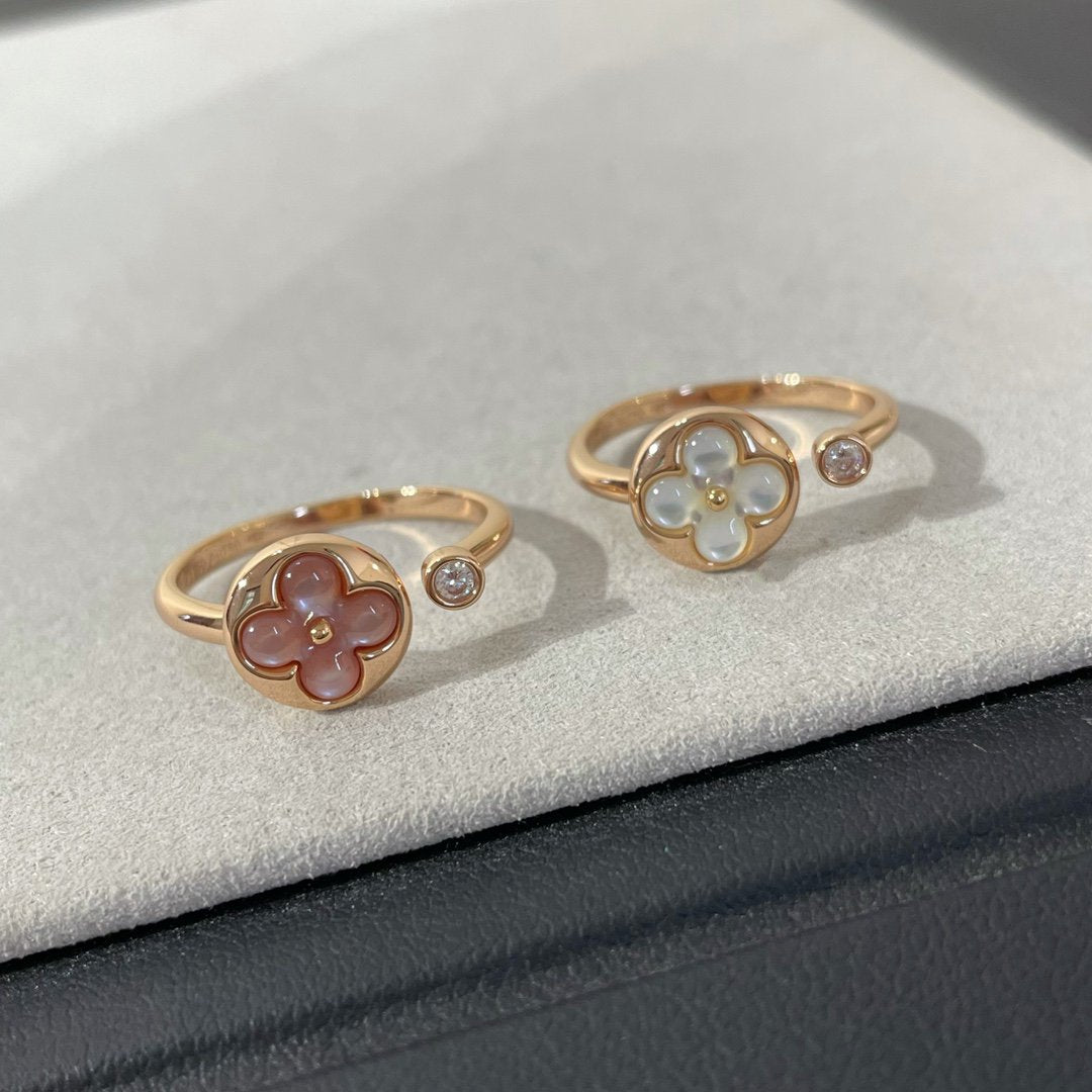 [Vicky]SUN 1 DIAMOND PINK MOP RING