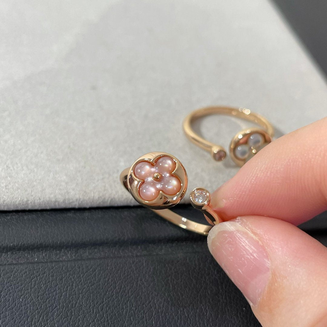 [Vicky]SUN 1 DIAMOND PINK MOP RING