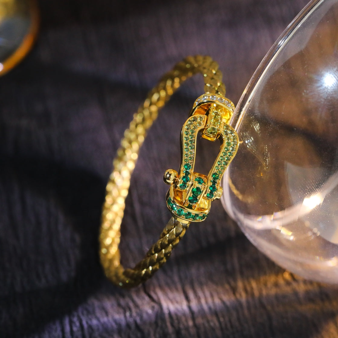 [Vicky]FORCE 10 GOLD GREEN DIAMOND PAVED