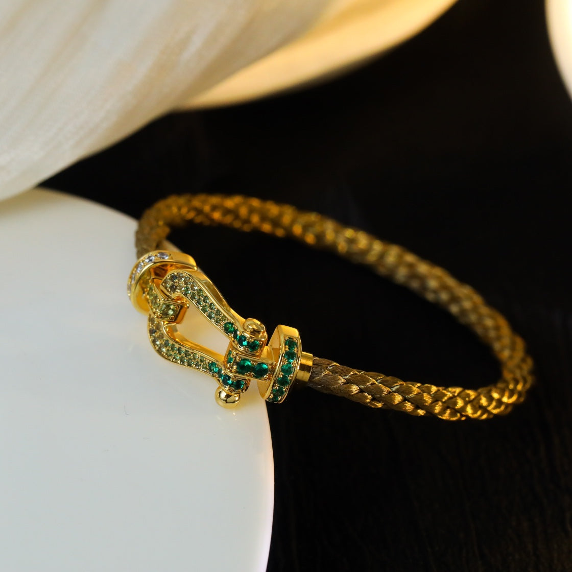 [Vicky]FORCE 10 GOLD GREEN DIAMOND PAVED