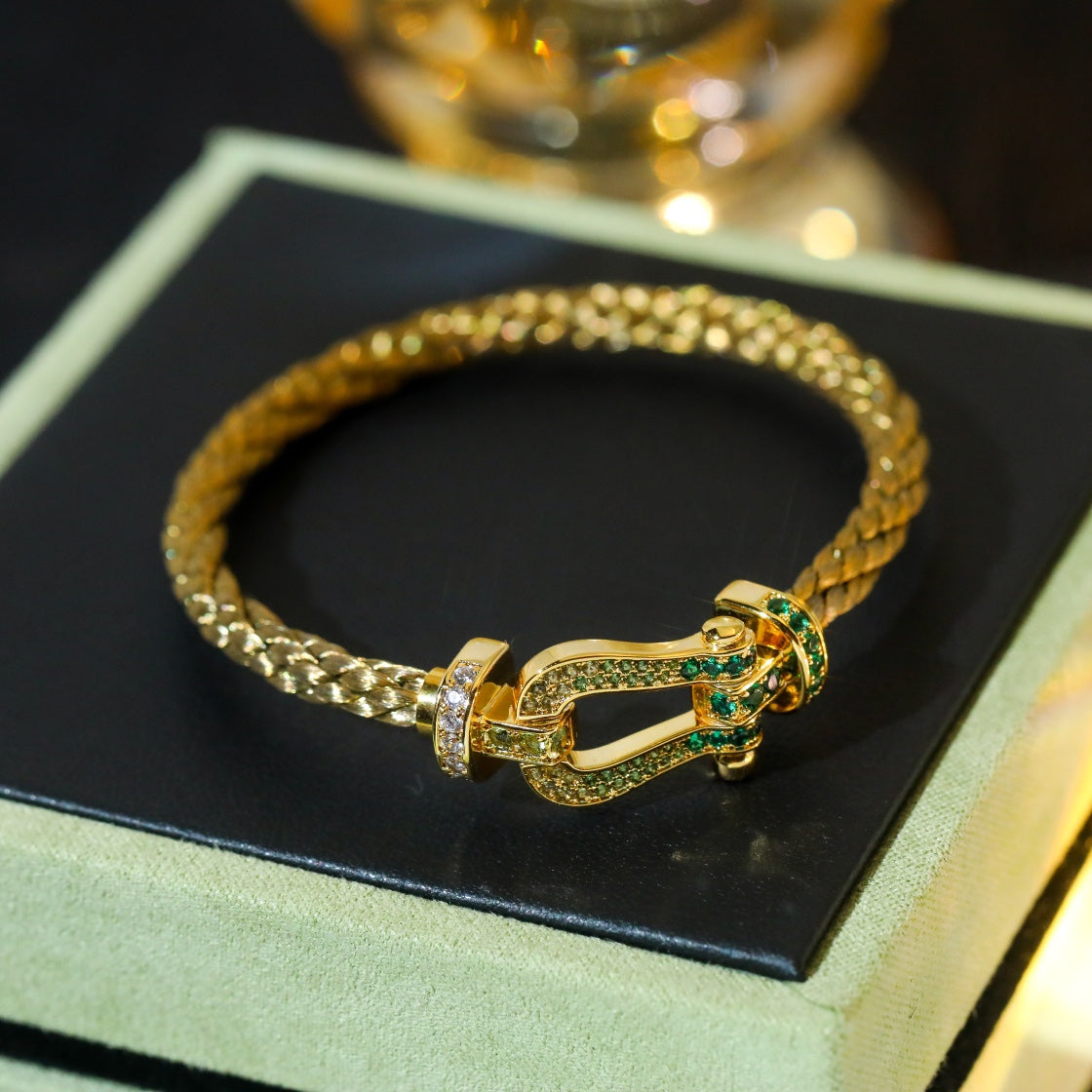 [Vicky]FORCE 10 GOLD GREEN DIAMOND PAVED