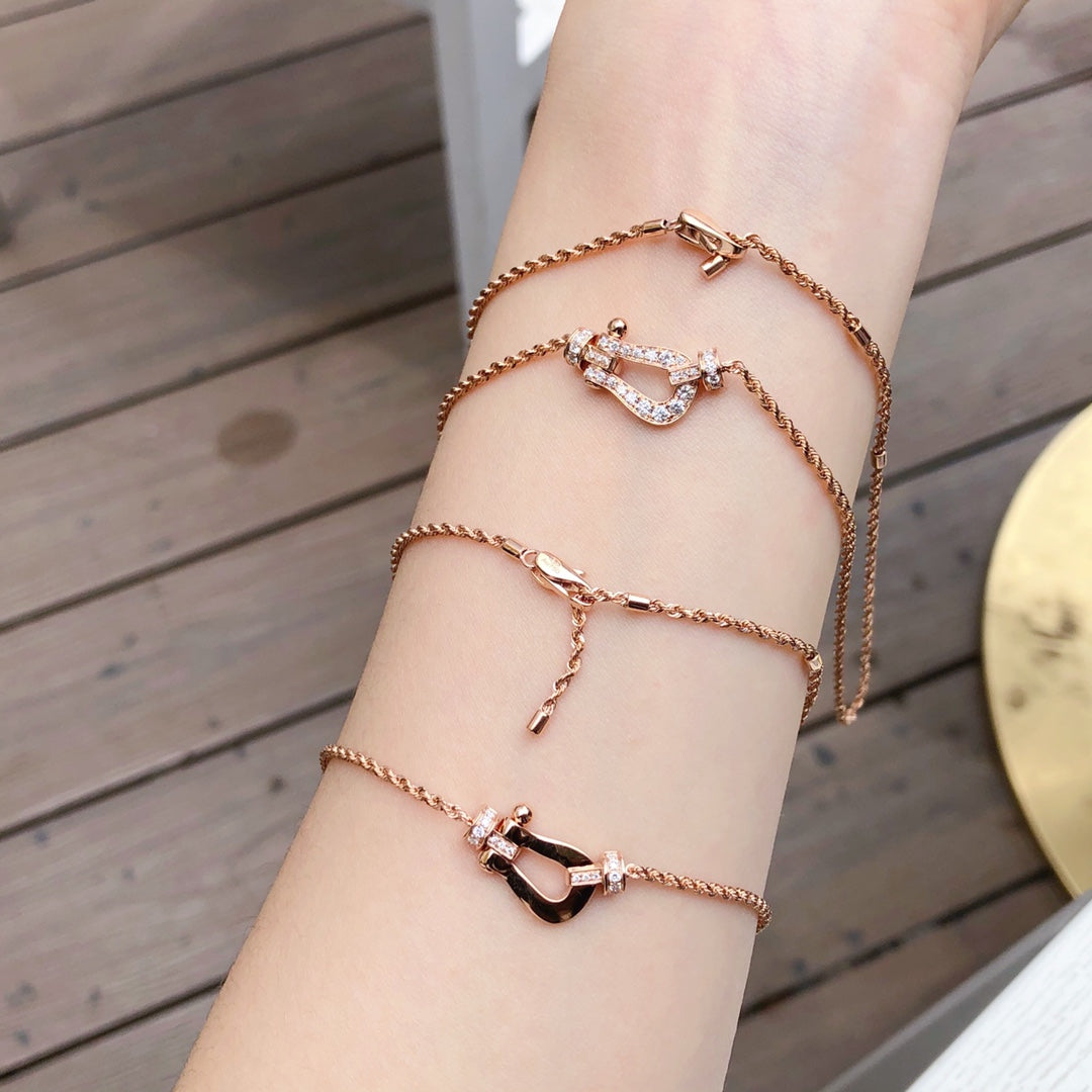 [Vicky]FORCE 10 PINK GOLD DIAMOND NECKLACE