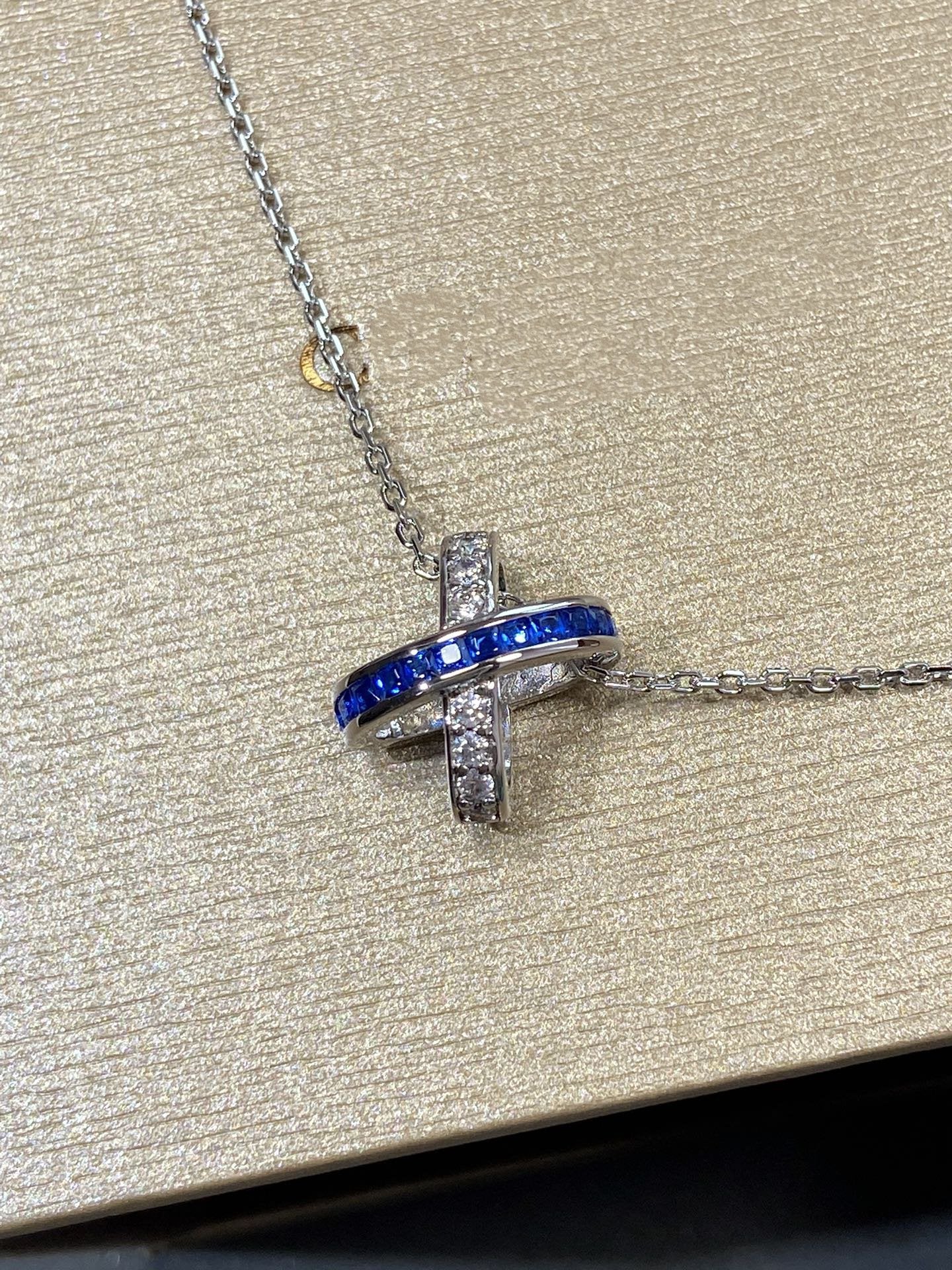 [Vicky]LIENS DIAMOND SILVER NECKLACE