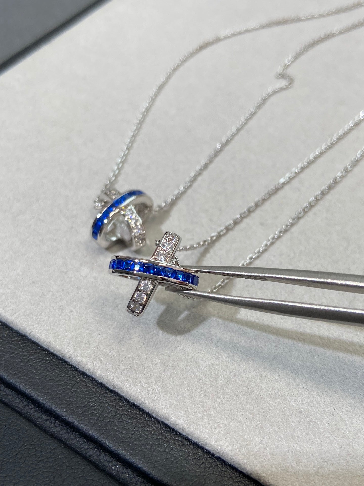 [Vicky]LIENS DIAMOND SILVER NECKLACE