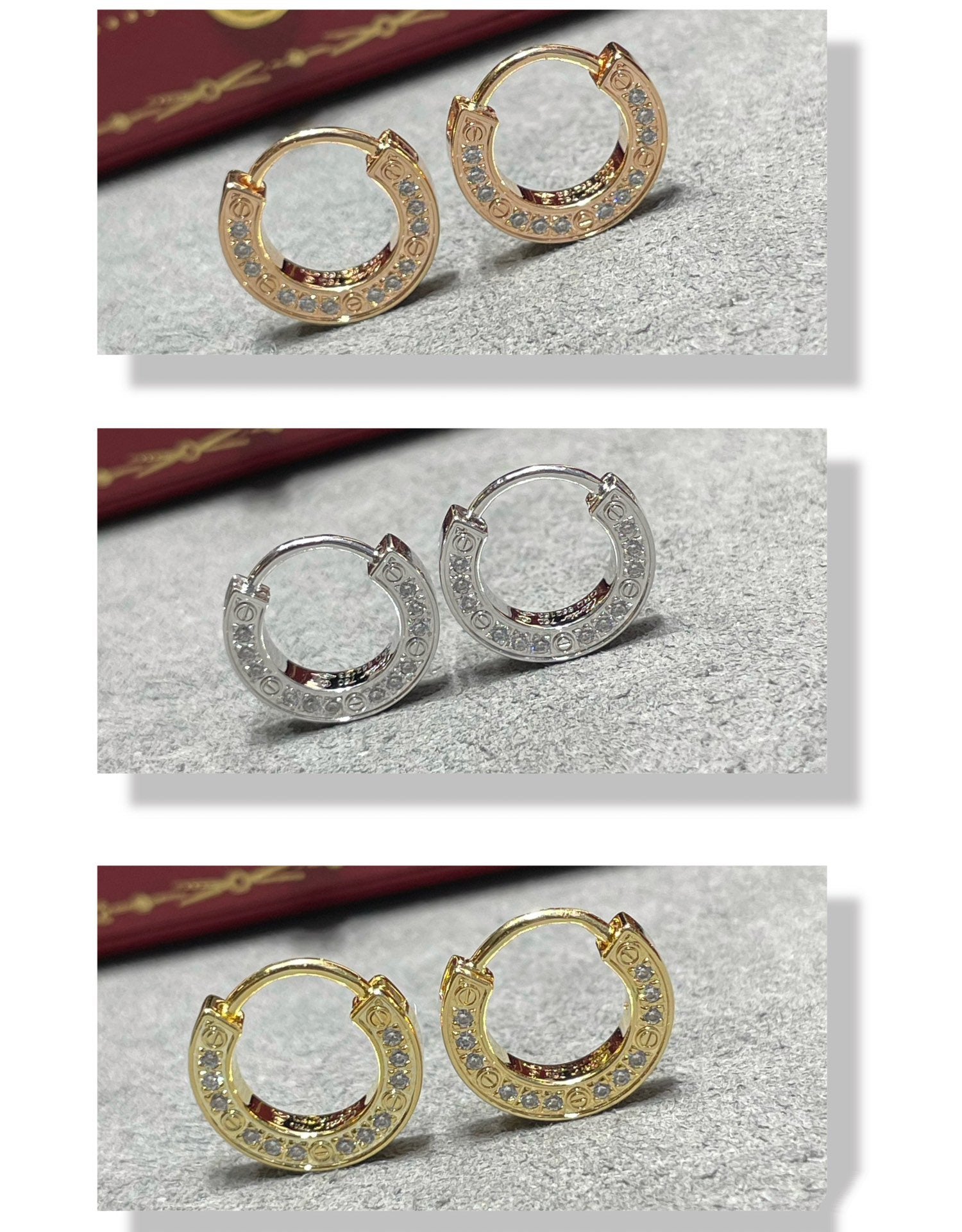 [Vicky]LOVE DIAMOND EARRINGS