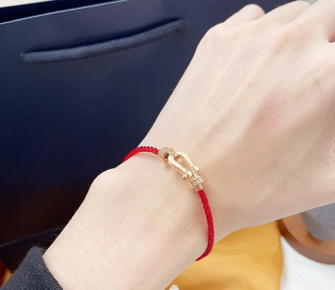[Vicky]FORCE 10 HALF DIAMOND PINK GOLD RED CORDERI LARGE AND MEDIUM MODEL