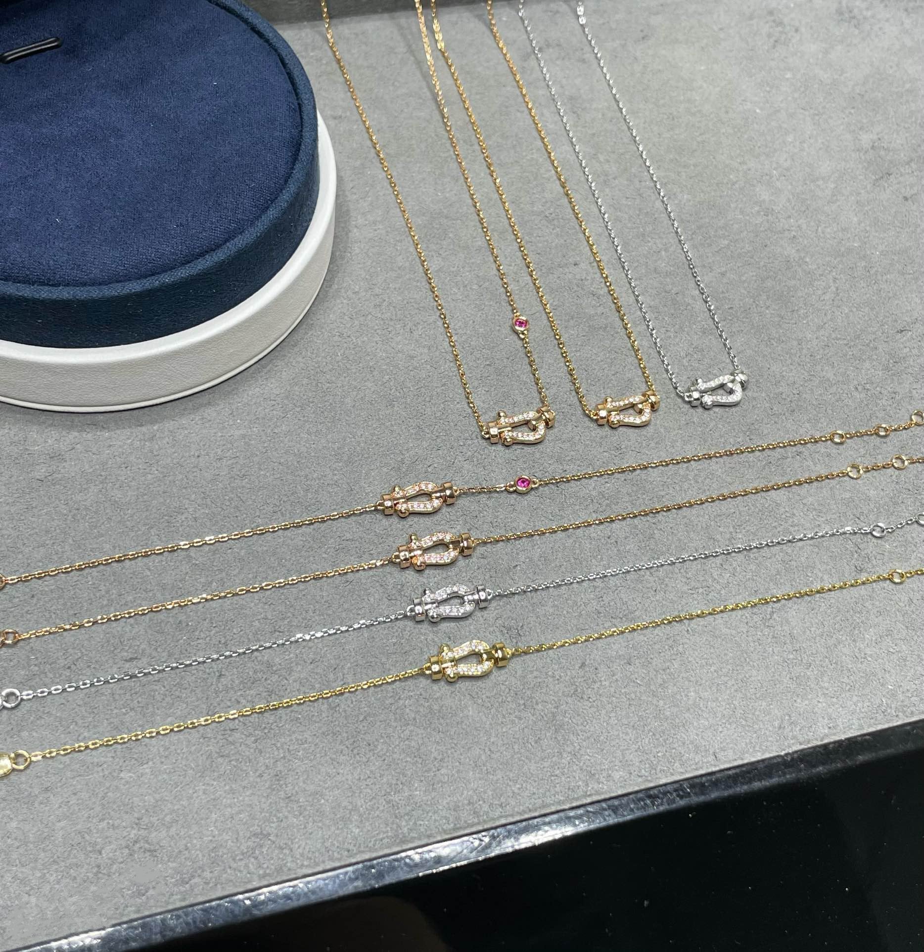 [Vicky]FORCE 10 DIAMOND PINK GOLD NECKLACE