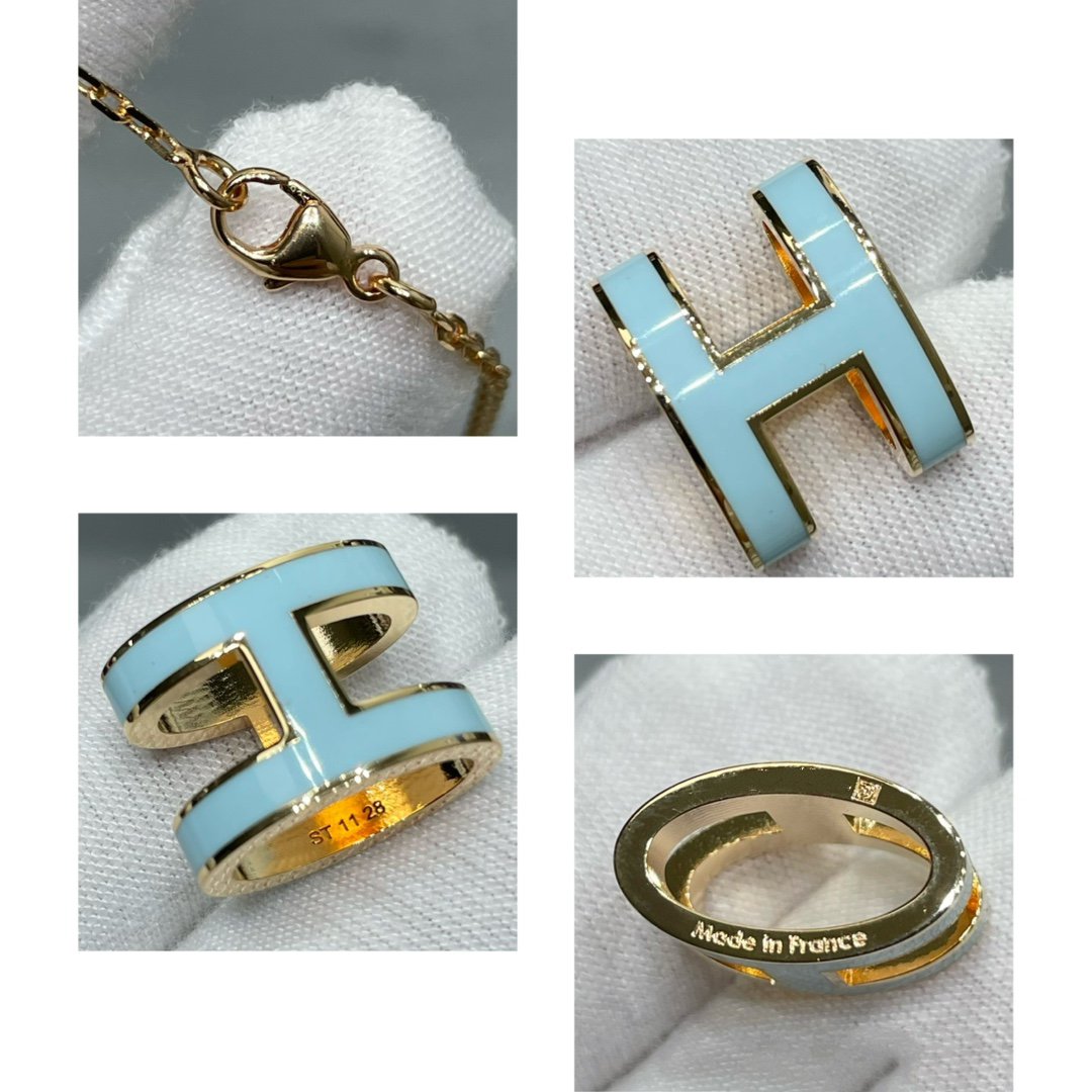 [Vicky]POP H SKY BLUE NECKLACE