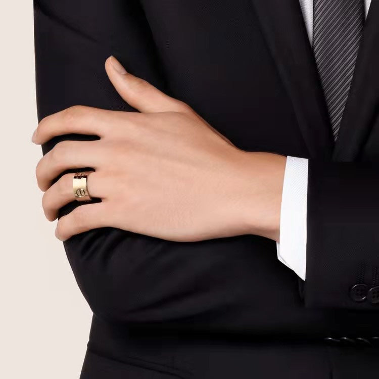 [Vicky]LOVE 11MM LARGE RING
