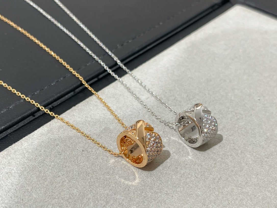 [Vicky]LIENS EVIDENCE DIAMOND PAVED NECKLACE
