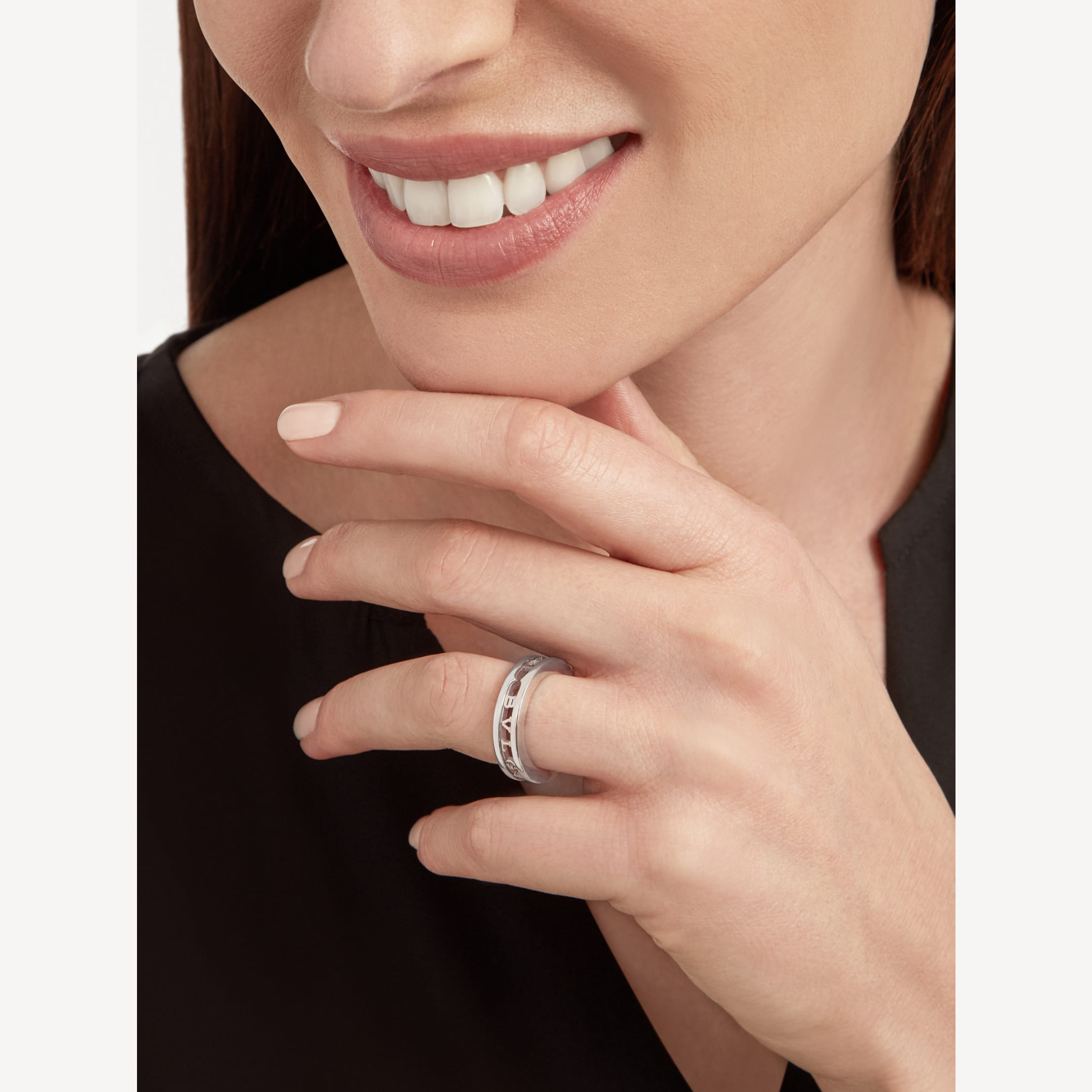 [Vicky]ZERO 1 ONE-BAND WITH OPENWORK LOGO SPIRAL RING