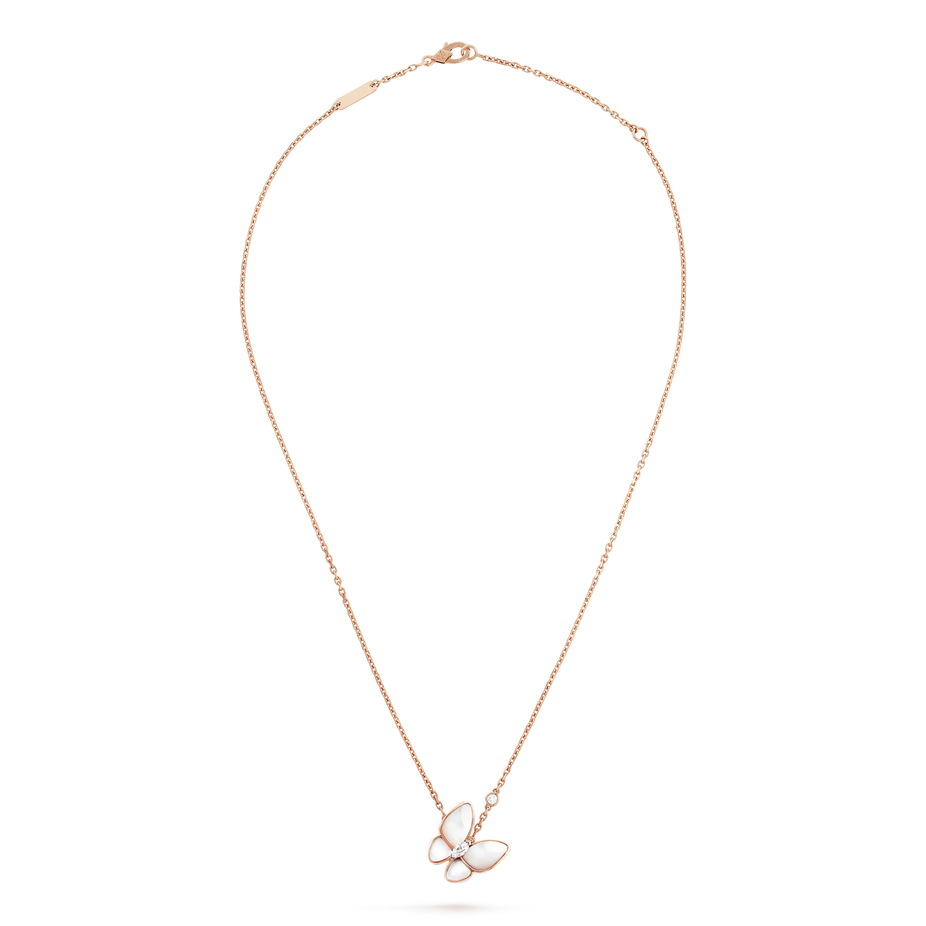 [Vicky]BUTTERFLY MOP DIAMOND NECKLACE