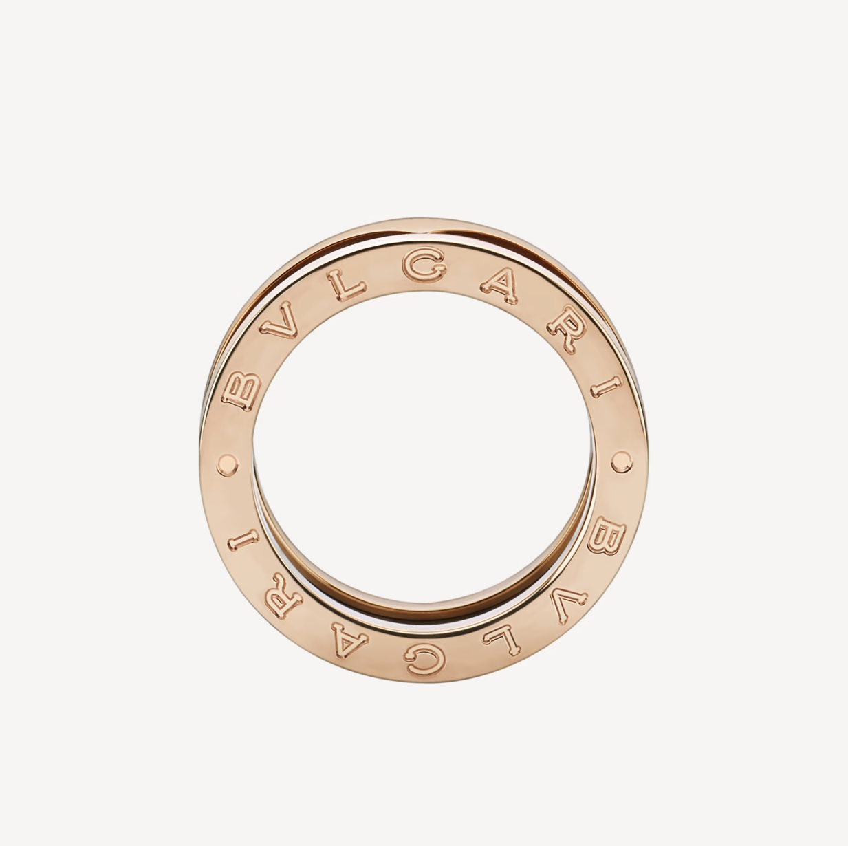 [Vicky]ZERO 1 TWO-BAND LOOPS AND BLACK CERAMIC PINK GOLD RING