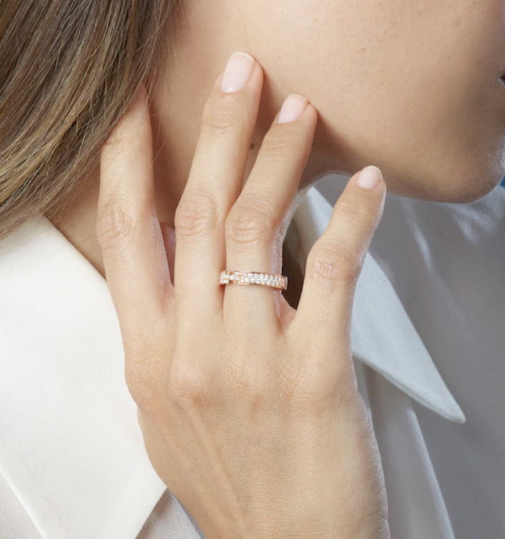 [Vicky]ALLIANCE LIENS VIDENCE PAVED DIAMOND 4MM RING