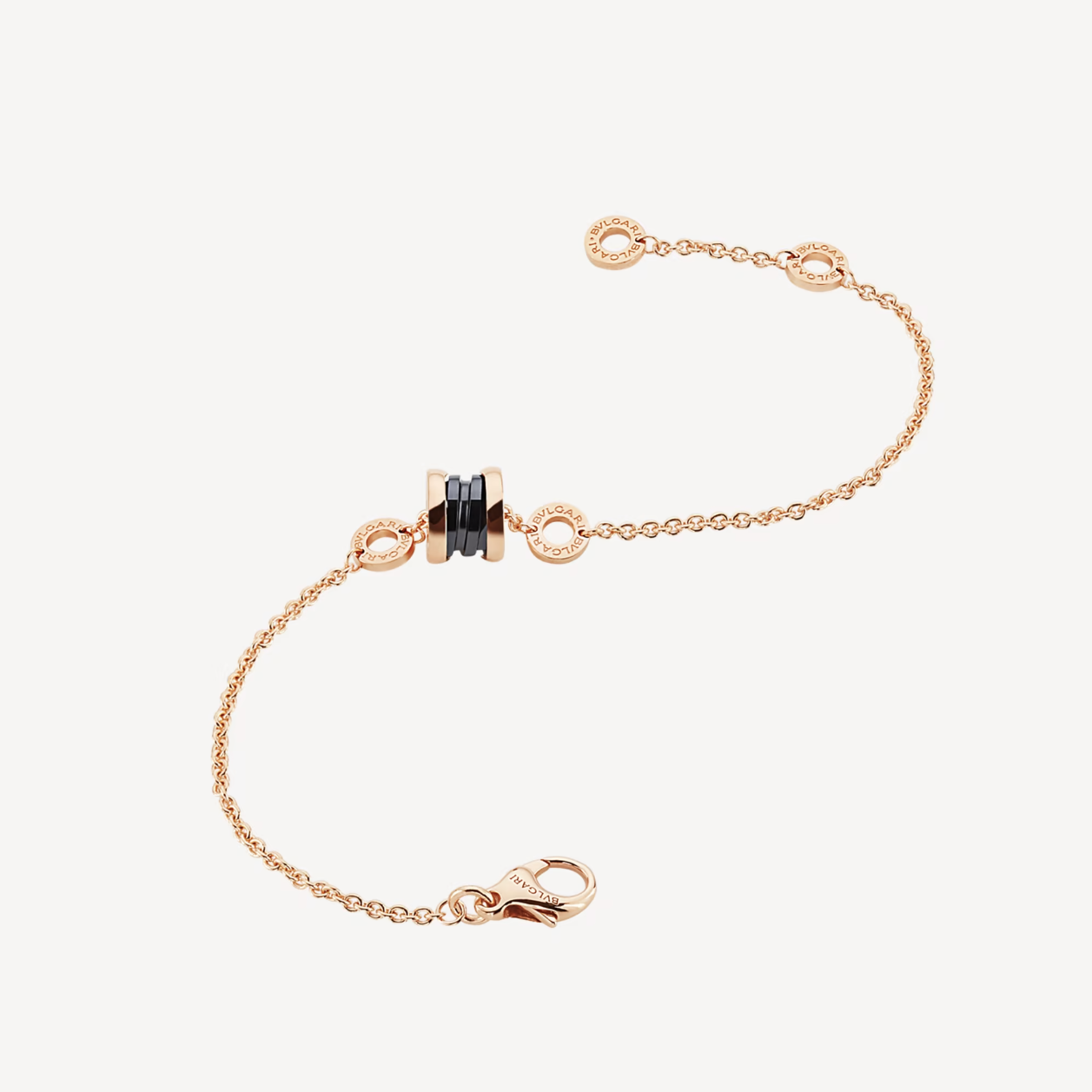 [Vicky]ZERO 1 SOFT PINK GOLD AND BLACK CERAMIC BRACELET
