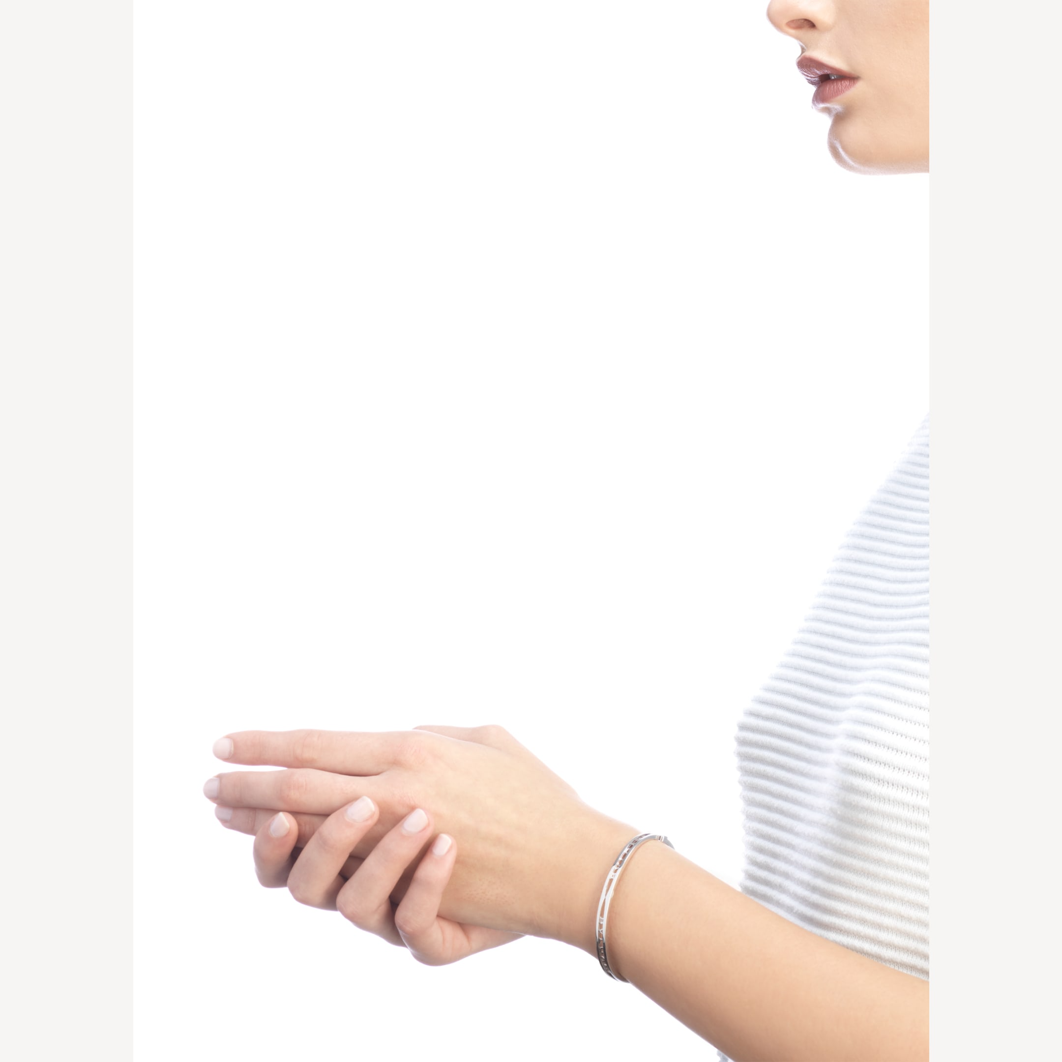[Vicky]ZERO 1 SPIRAL LOGO SILVER BRACELET