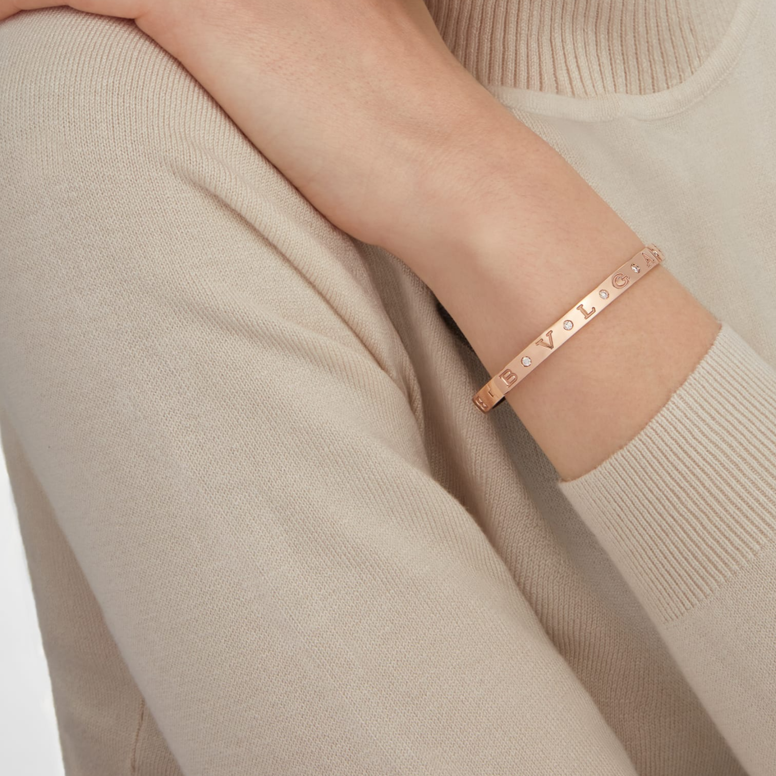 [Vicky]ZERO 1 PINK GOLD 12 DIAMONDS BRACELET