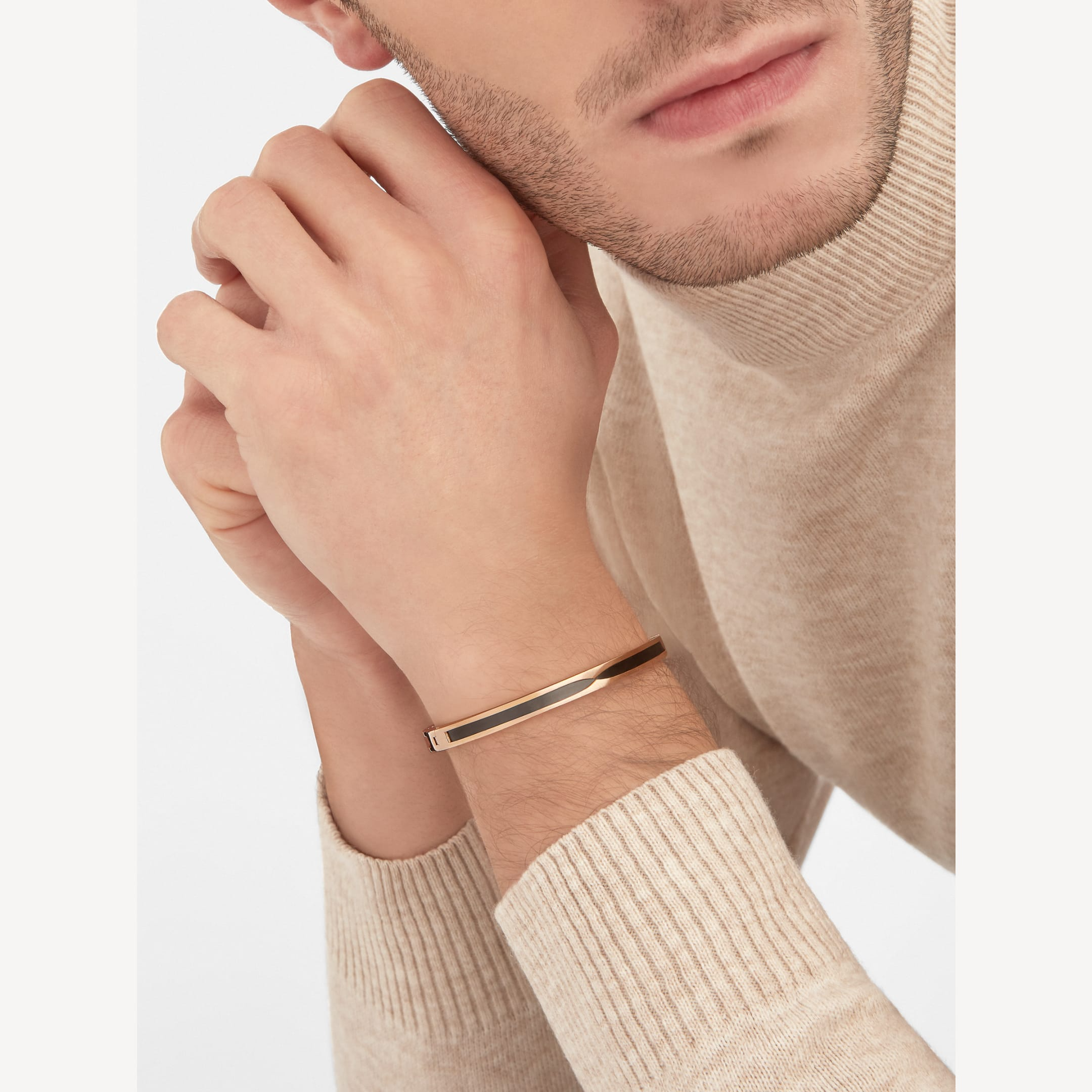 [Vicky]ZERO 1 PINK GOLD WITH BLACK CERAMIC BRACELET
