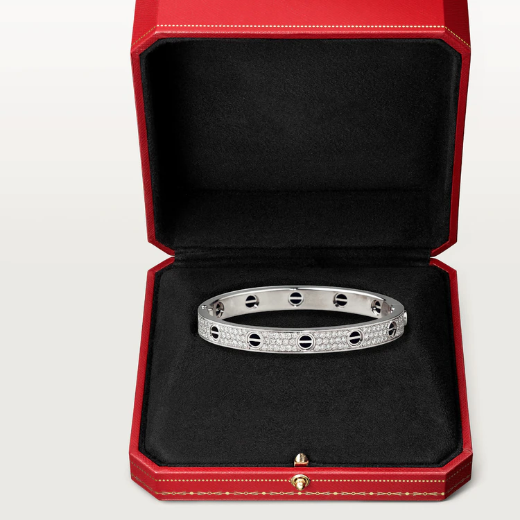 [Vicky]LOVE BRACELET 6.1MM DIAMOND-PAVED CERAMIC