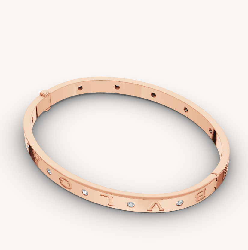 [Vicky]ZERO 1 PINK GOLD 12 DIAMONDS BRACELET