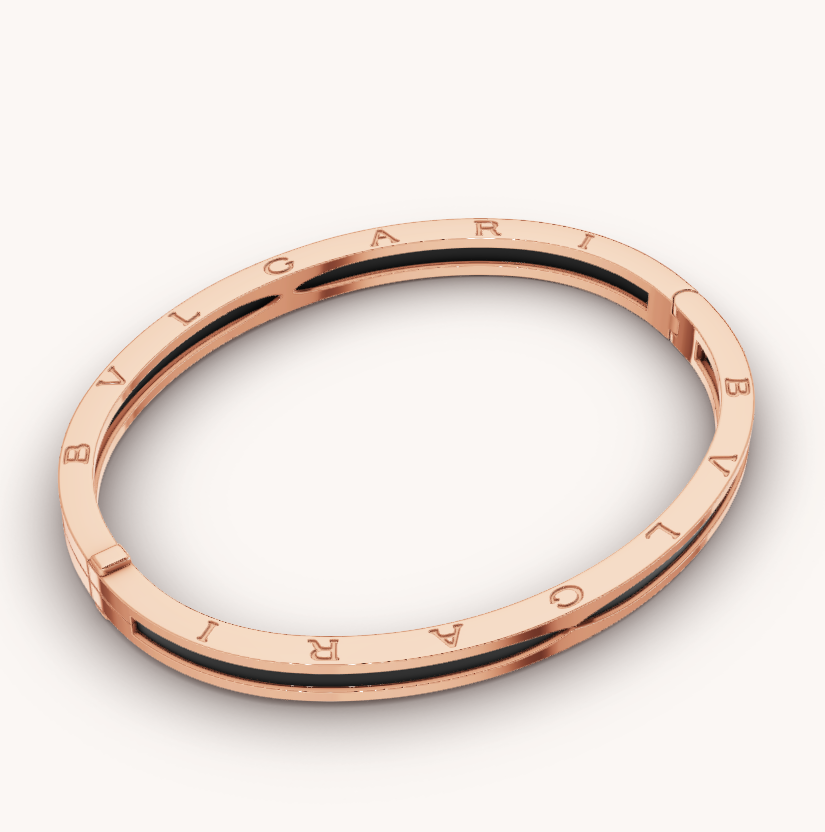 [Vicky]ZERO 1 PINK GOLD WITH BLACK CERAMIC BRACELET