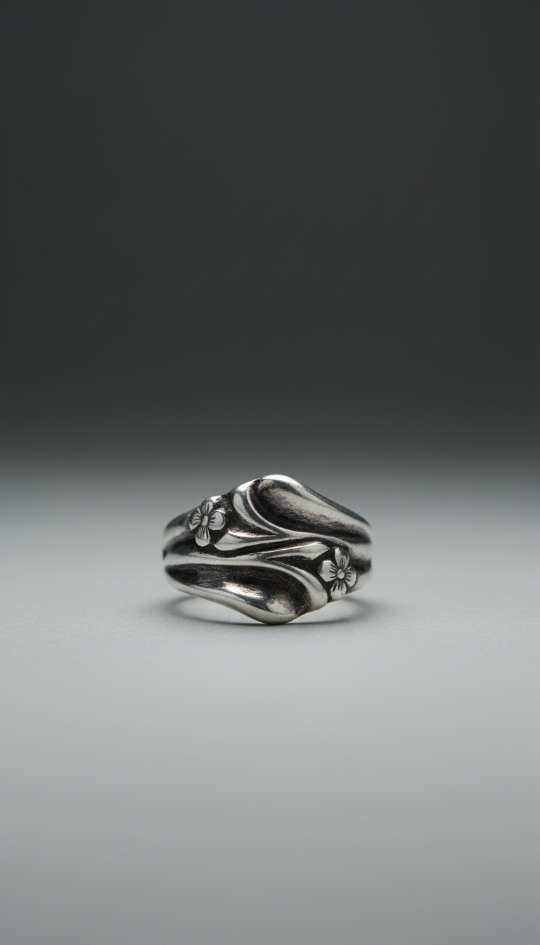 Vintage Sculpted Silver Ring