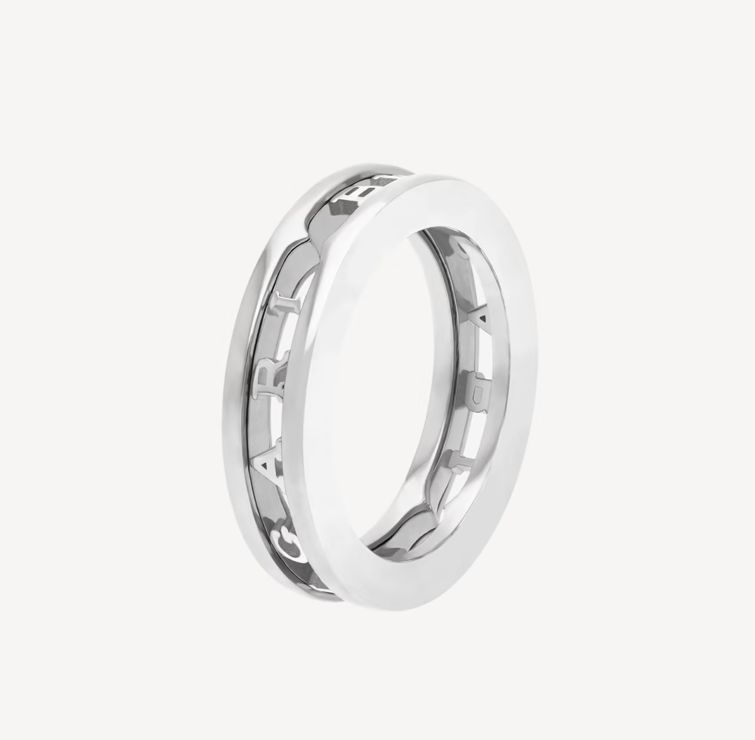 [Vicky]ZERO 1 ONE-BAND WITH OPENWORK LOGO SPIRAL RING