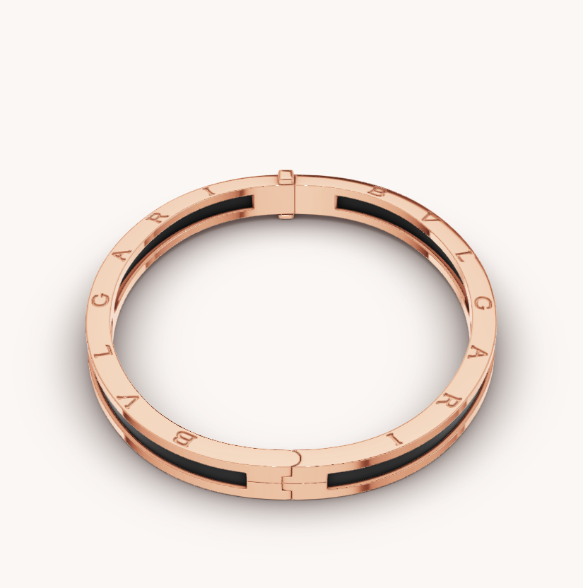 [Vicky]ZERO 1 PINK GOLD WITH BLACK CERAMIC BRACELET