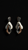 Organic Form Silver Drop Earrings