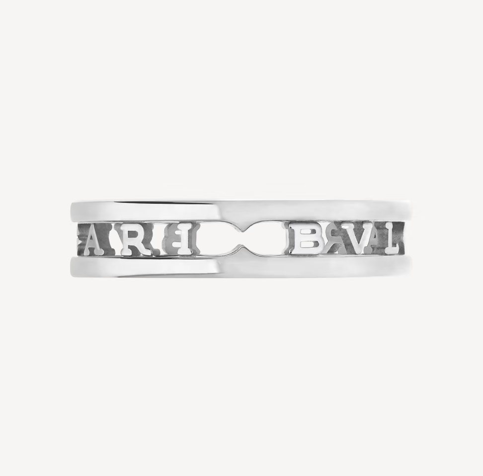 [Vicky]ZERO 1 ONE-BAND WITH OPENWORK LOGO SPIRAL RING