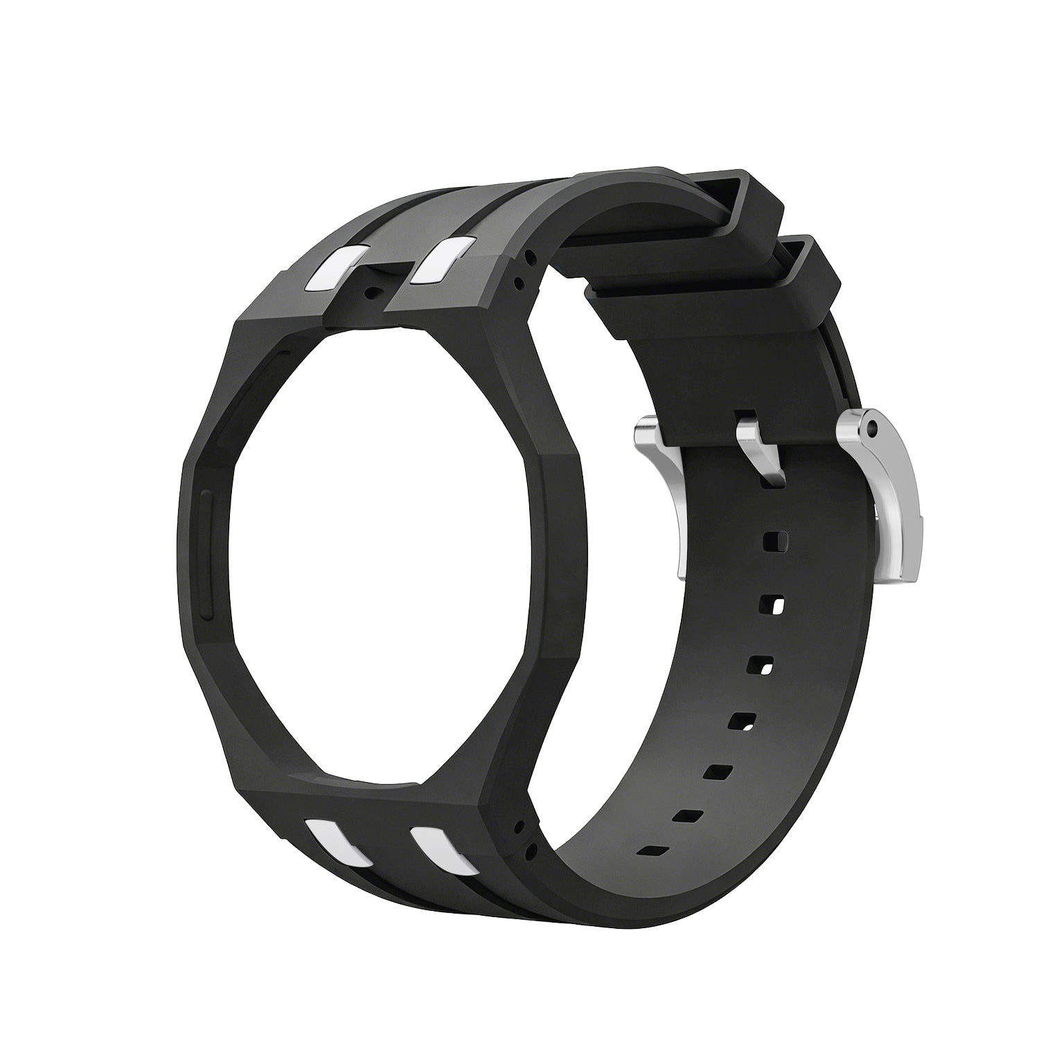 Oak Pop Exclusive Black And White Silicone Strap