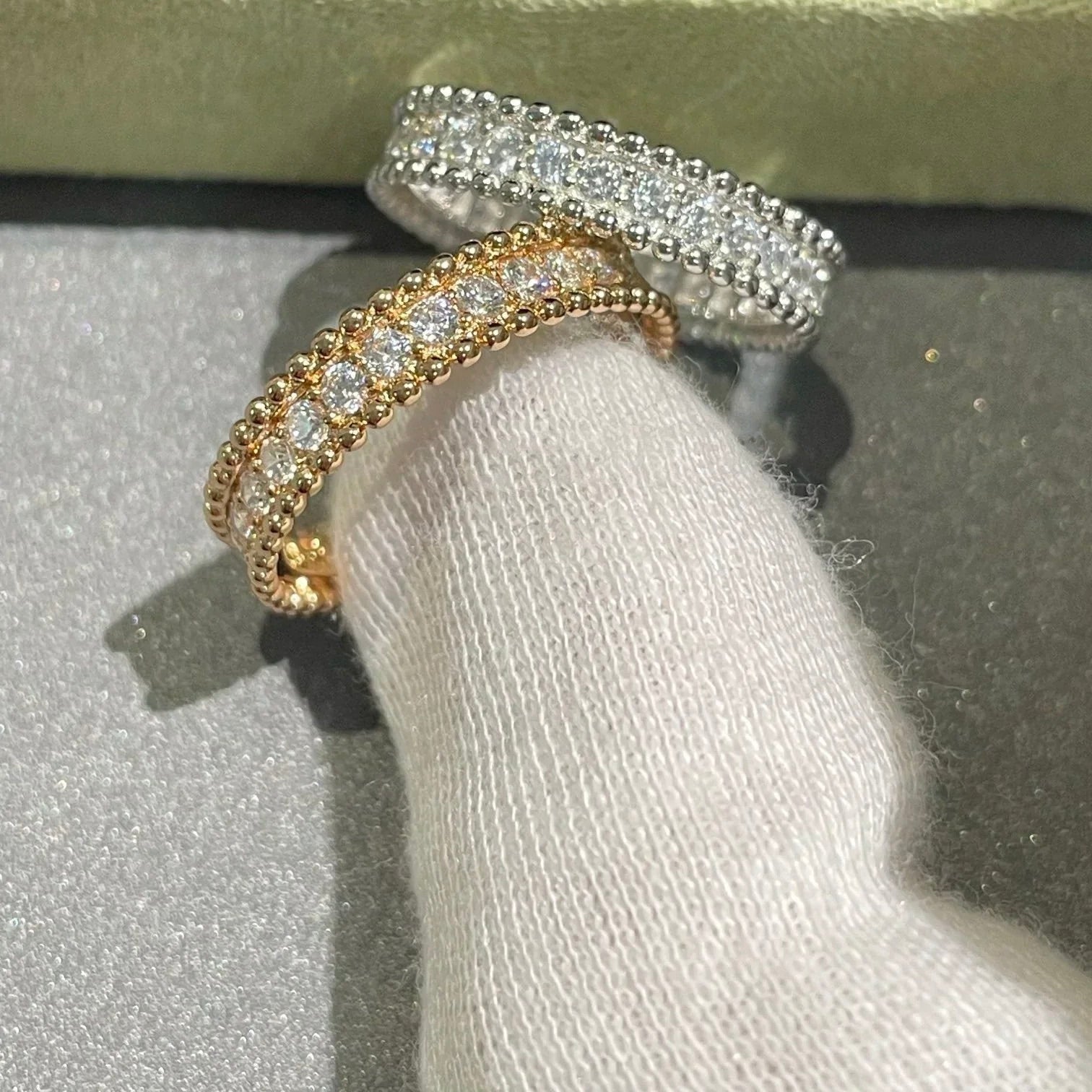 [Vicky]PERLEE DIAMOND ROSE GOLD RING