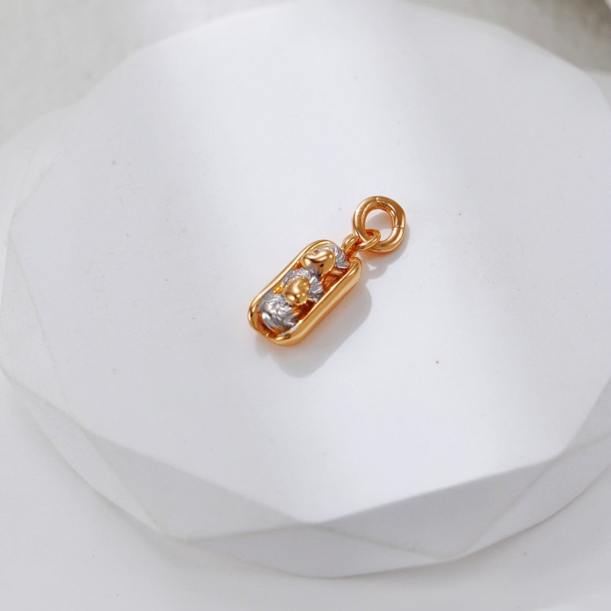 S925 Two-Tone Afternoon Tea Charm Necklace