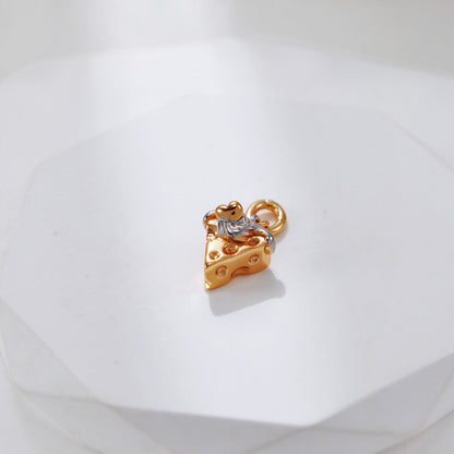 S925 Two-Tone Afternoon Tea Charm Necklace