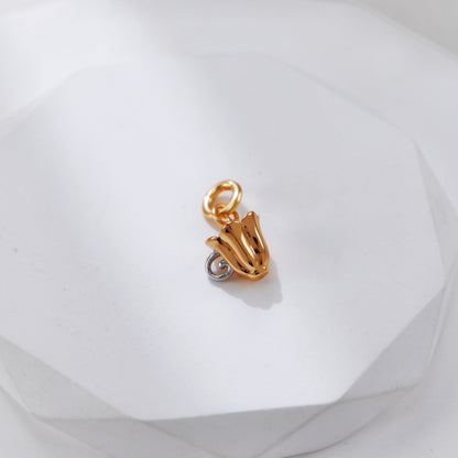 S925 Two-Tone Afternoon Tea Charm Necklace