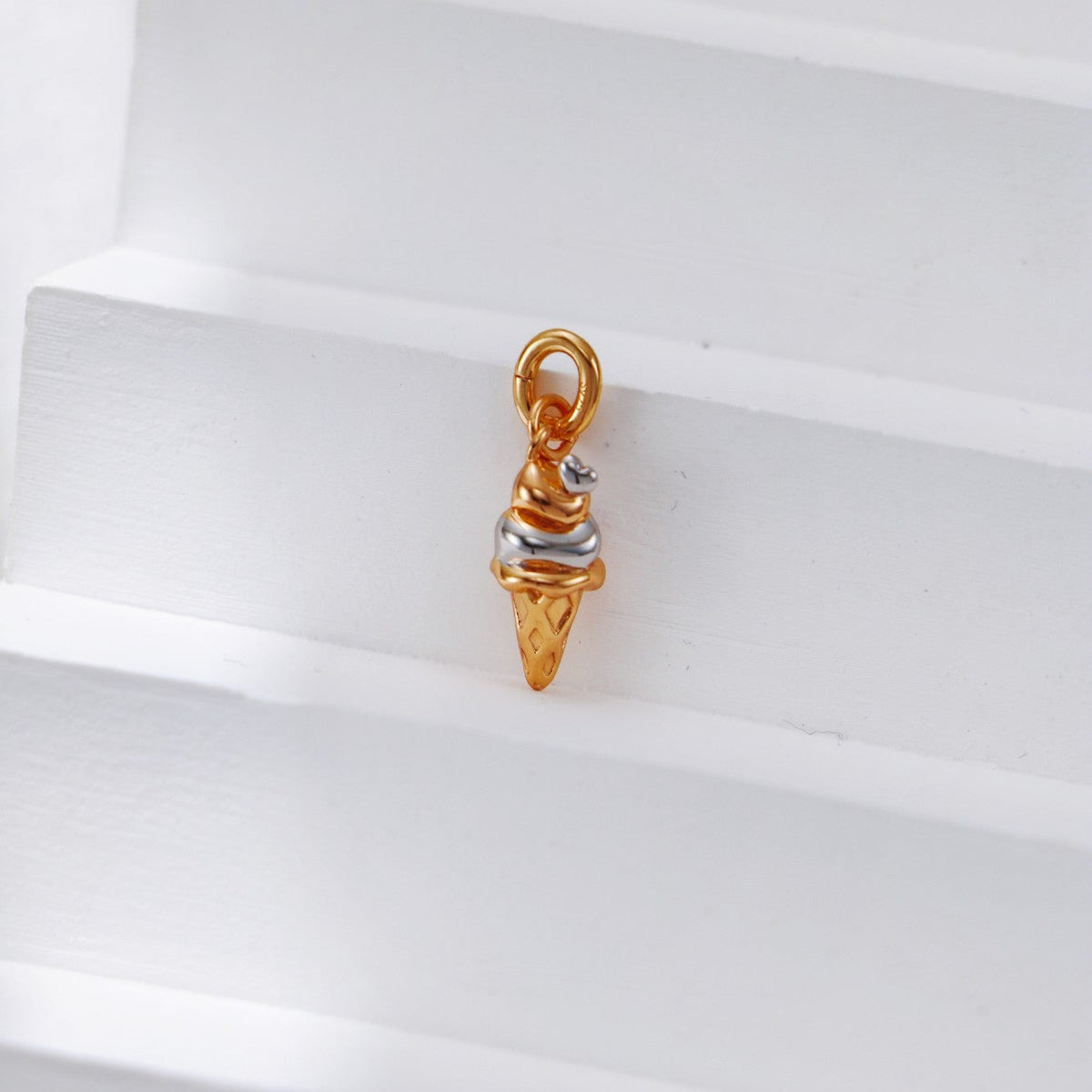 S925 Two-Tone Afternoon Tea Charm Necklace