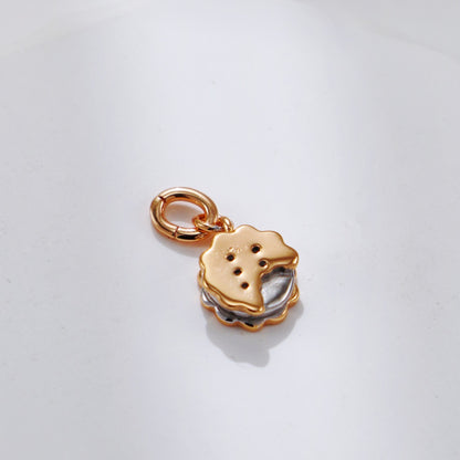 S925 Two-Tone Afternoon Tea Charm Necklace