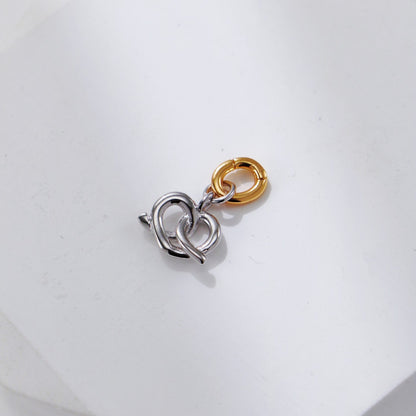 S925 Two-Tone Afternoon Tea Charm Necklace