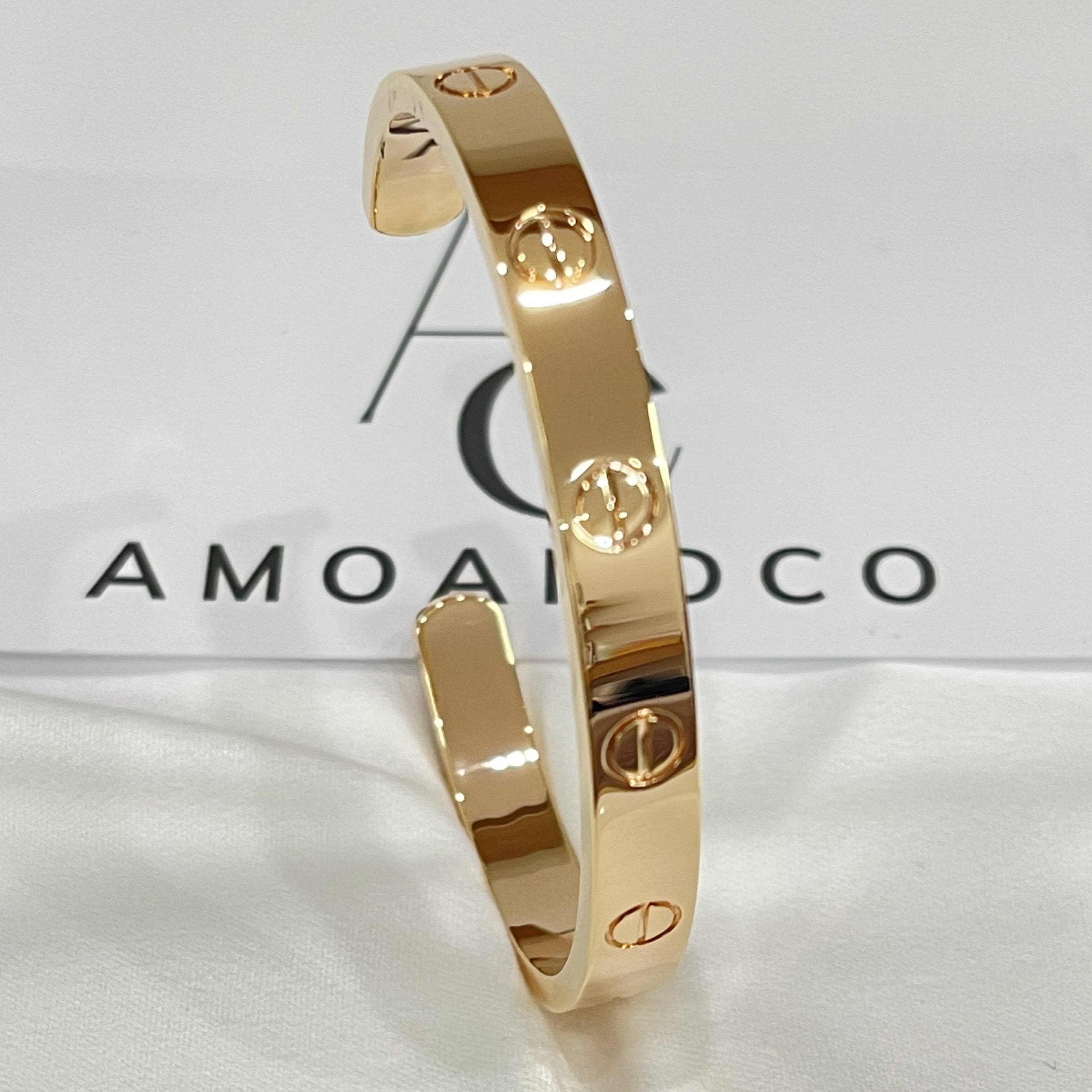 [Vicky]LOVE BRACELET 6.1MM OPEN CUFF
