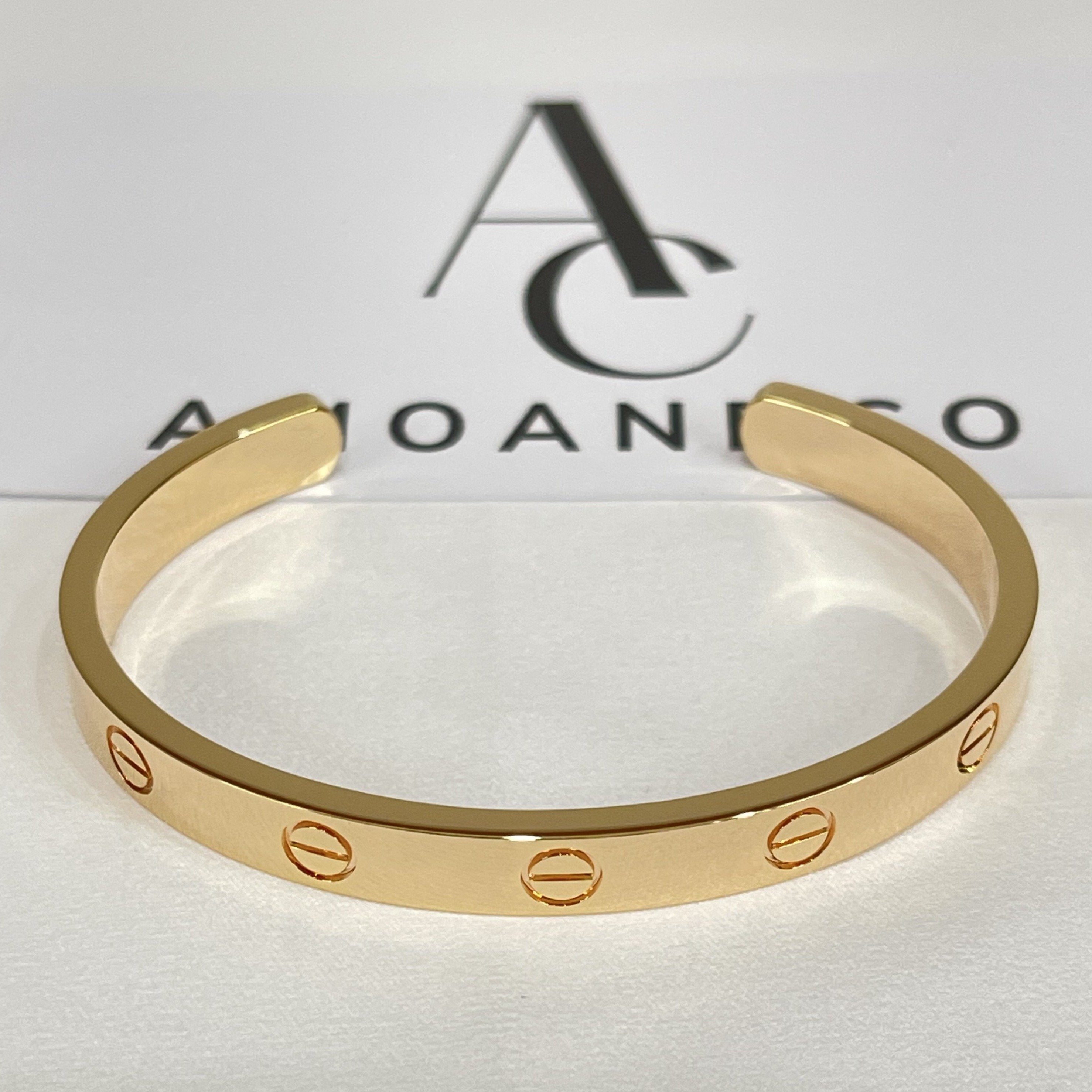 [Vicky]LOVE BRACELET 6.1MM OPEN CUFF
