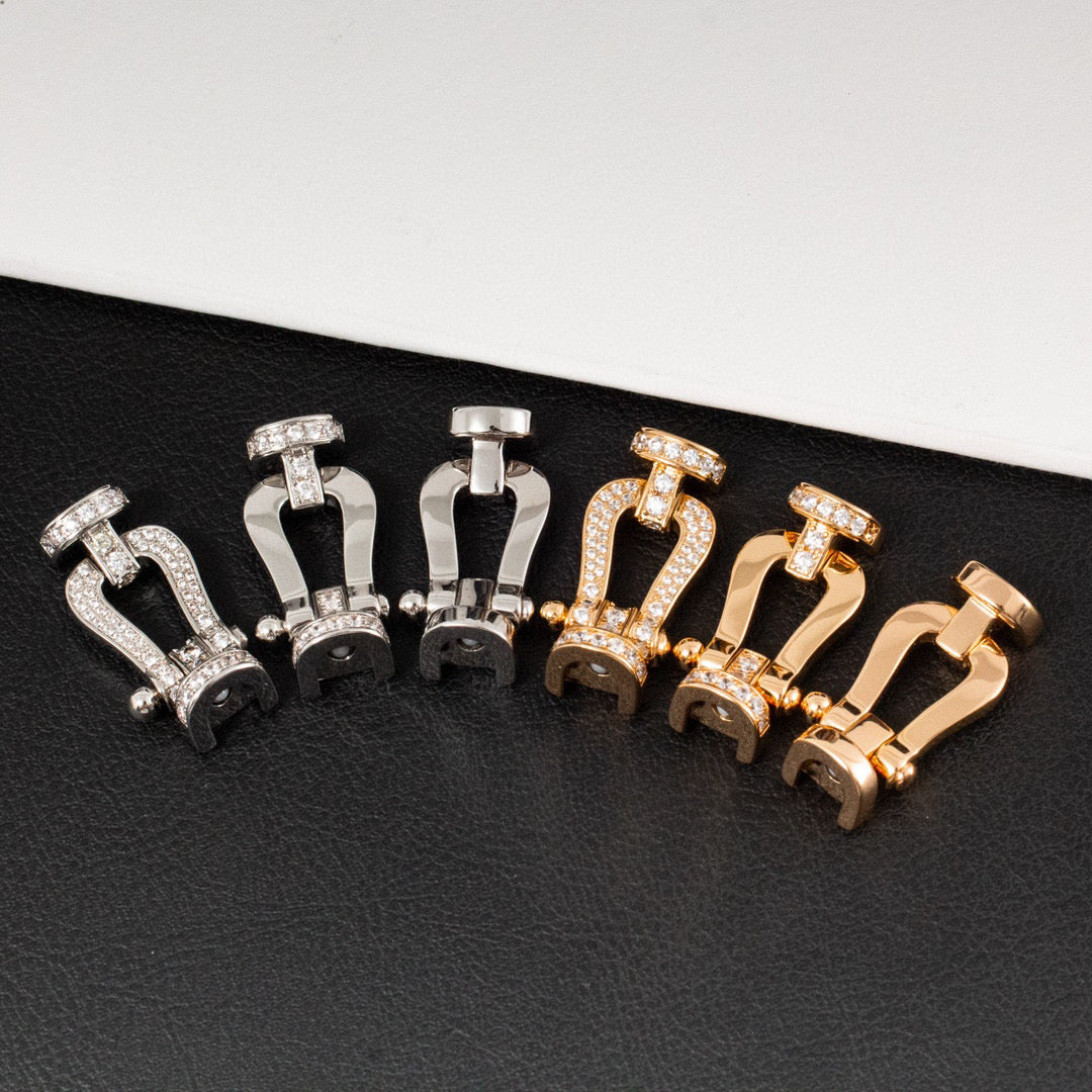 [Vicky]FORCE LARGE HORSESHOE HALF DIAMOND BRACELET ROSE GOLD