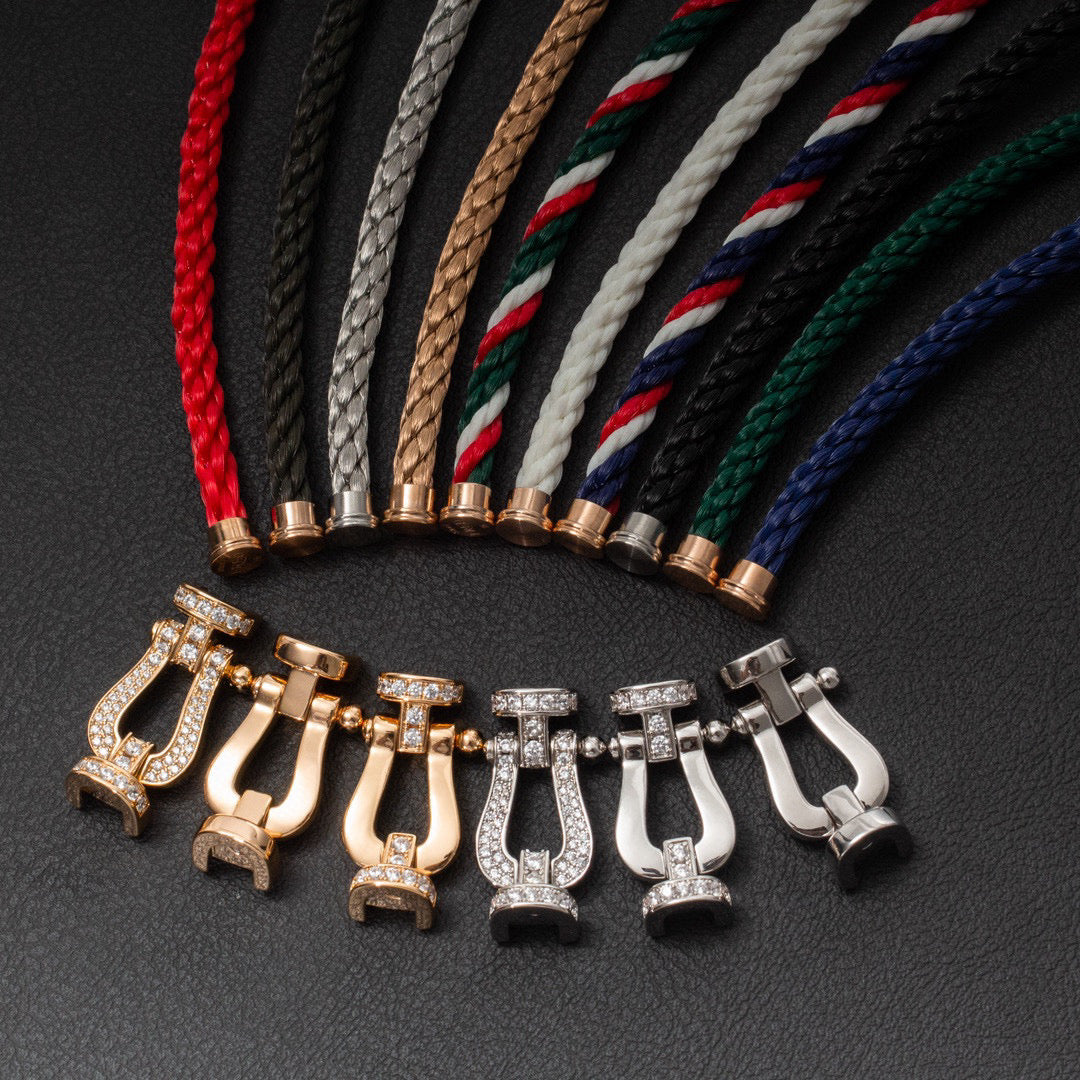 [Vicky]FORCE LARGE HORSESHOE FULL DIAMOND BRACELET SILVER