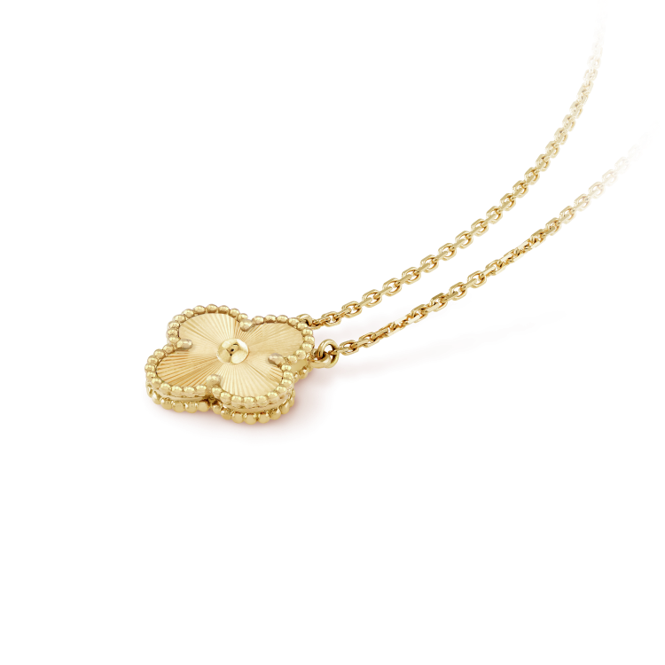 [Vicky]CLOVER 15MM LASER NECKLACE