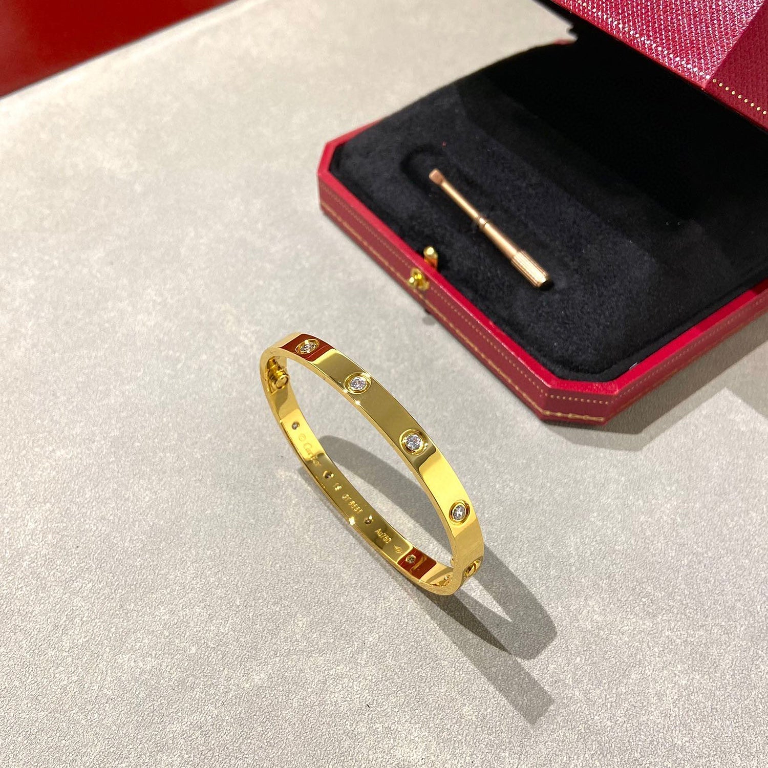 [Vicky]LOVE BRACELET 6.1MM 10 DIAMONDS