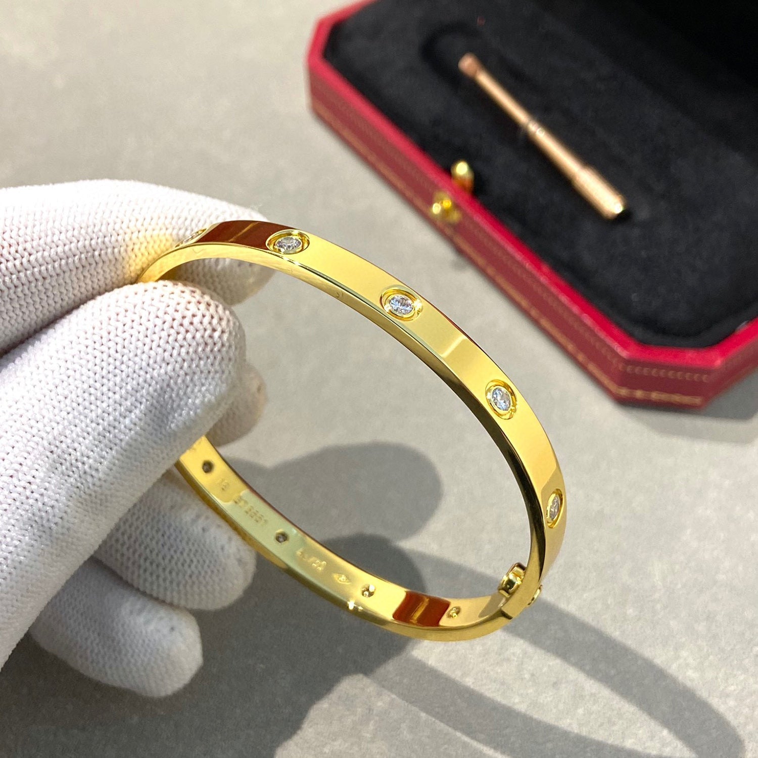 [Vicky]LOVE BRACELET 6.1MM 10 DIAMONDS