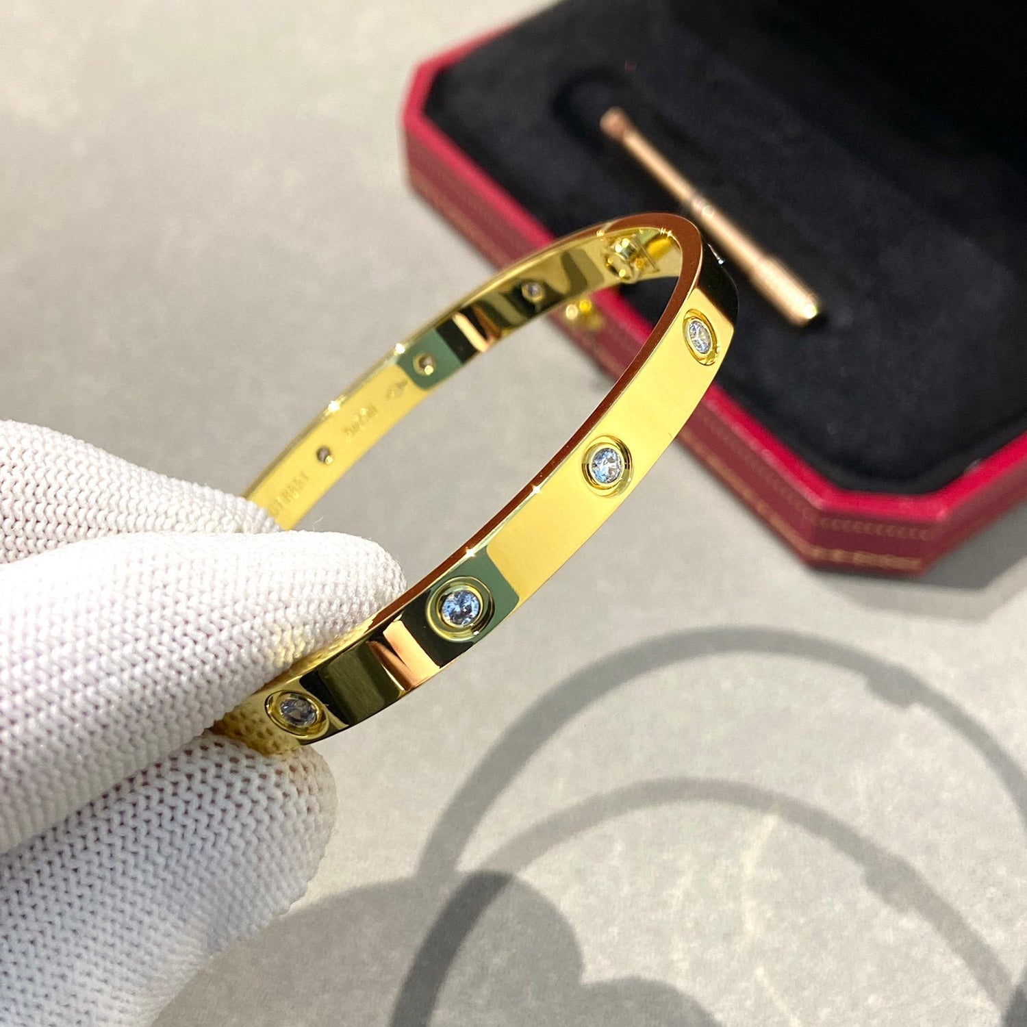 [Vicky]LOVE BRACELET 6.1MM 10 DIAMONDS