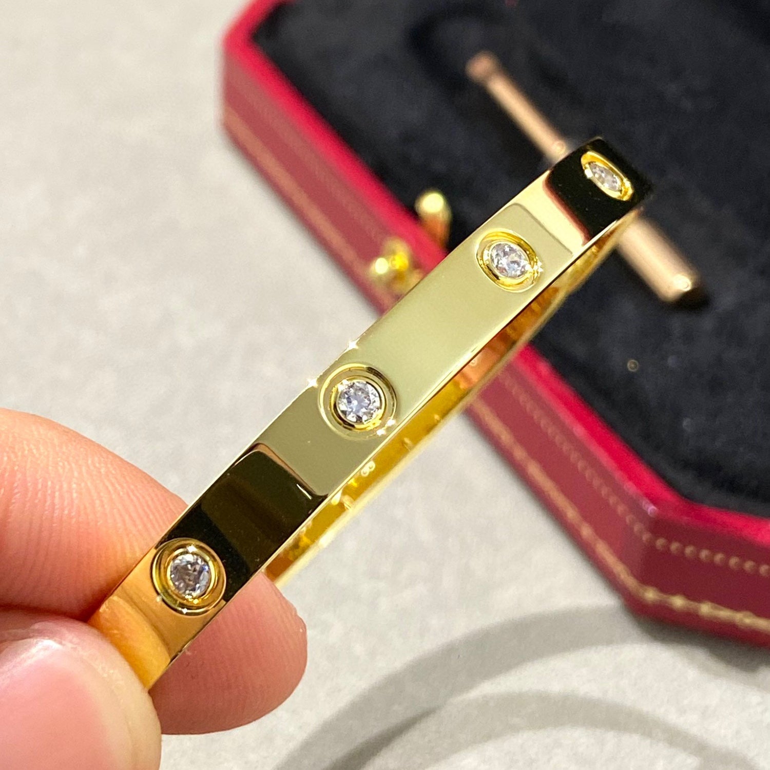 [Vicky]LOVE BRACELET 6.1MM 10 DIAMONDS